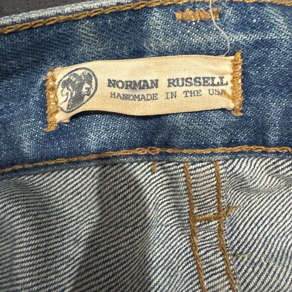Norman Russell Selvedge Jeans 30x29 Cookie Slim Beach Wash USA Made - Picture 7 of 11
